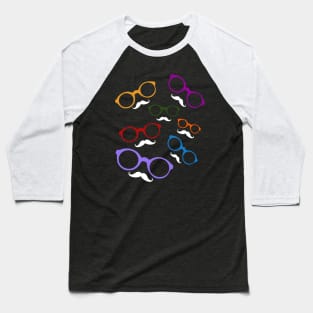 Ghosts With Hipster Glasses Baseball T-Shirt